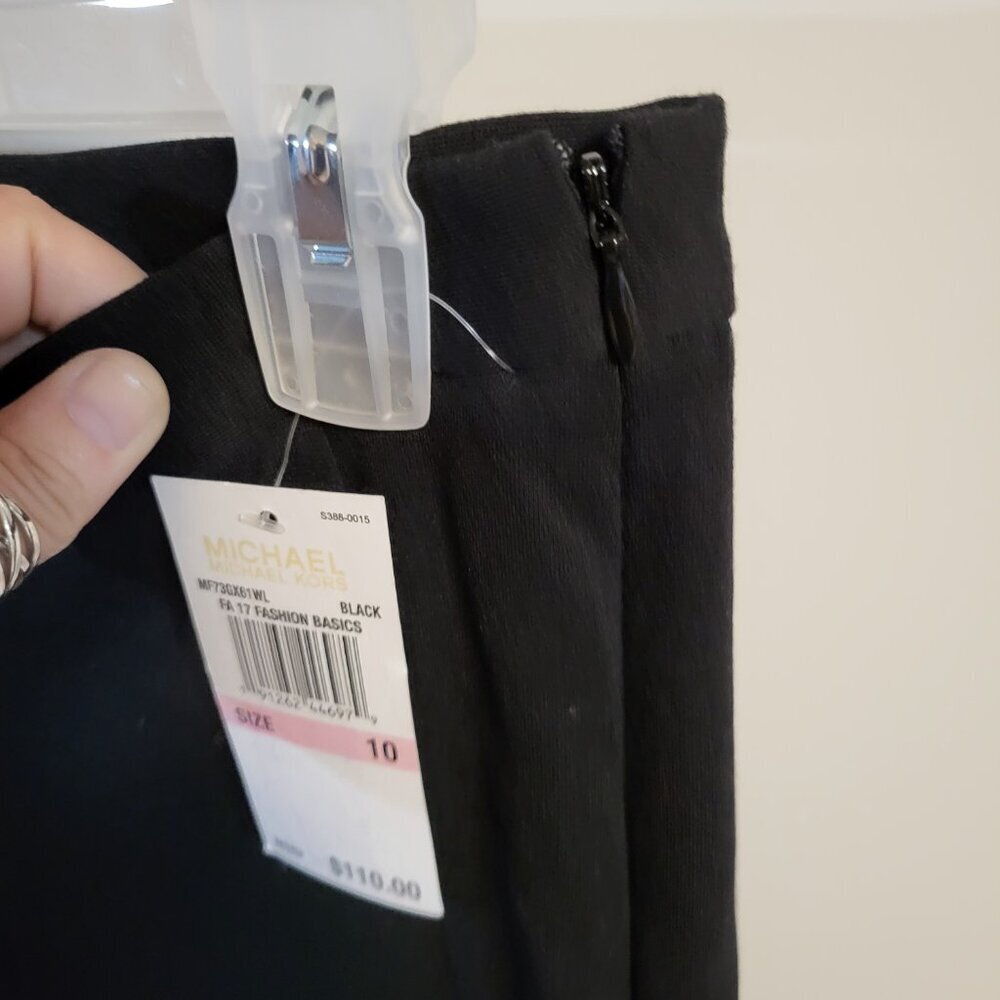NWT MICHAEL KORS BLACK TROUSER PANTS SZ 10 - Picture 4 of 7